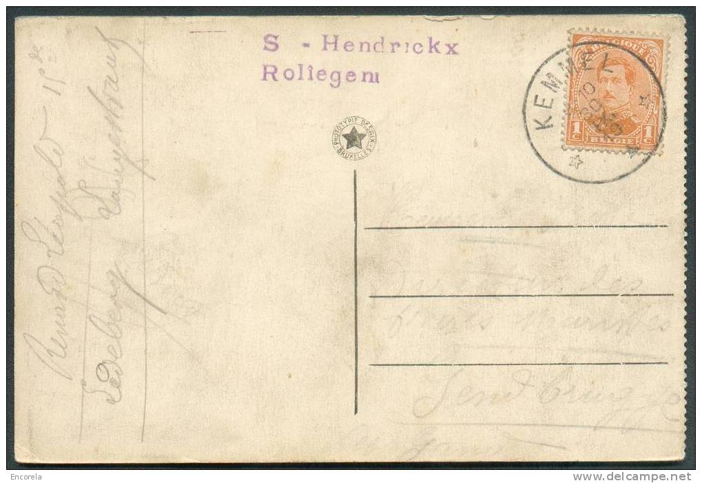 N°135 - 1 Centime Orange Obl. Relais De KEMMEL * S/C.V. Du 30-IX-1919 Vers Gentbrugge.  Rare. - 3779 - Postmarks With Stars