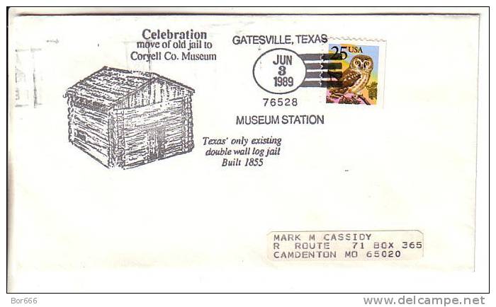 USA Special Cancel Cover 1989 - Coryell Co. Museum - Musées