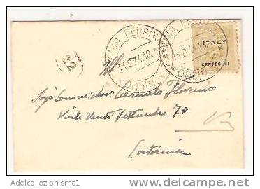 12699)lettera Con 25c  Amm Lire Da Catania A Città Il 11-8-1944 - Marcofilía