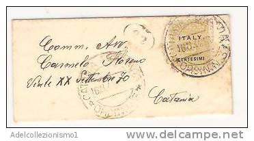 12704)lettera Con 25c  Amm Lire Da Catania A Città Il 16-8-1944 - Marcophilia