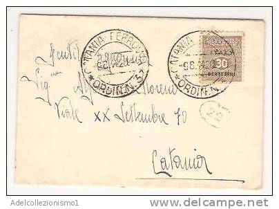 12715)lettera Con 30c  Amm Lire Da Catania A Città Il 9-8-1944 - Marcophilia