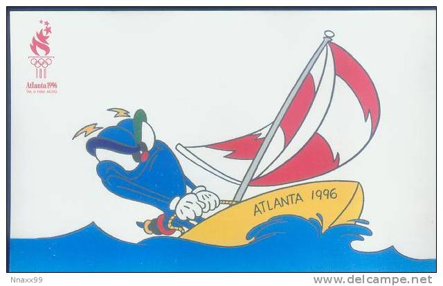 Sailing - The Mascot Izzy, Atlanta 1996 Olympic Games, China Postcard - Vela