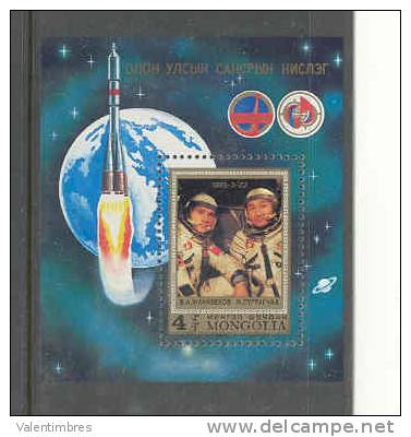 Mongolie ** BF 75 Programme URSS_Mongolie Cosmonautes - Asia