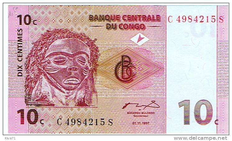 10 Centime  "CONGO"  1er  Novembre 1997   UNC    Ro 24 - Sin Clasificación