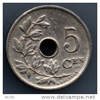 Belgique 5 Cts 1910 Légende Flamande Ttb - 5 Cents