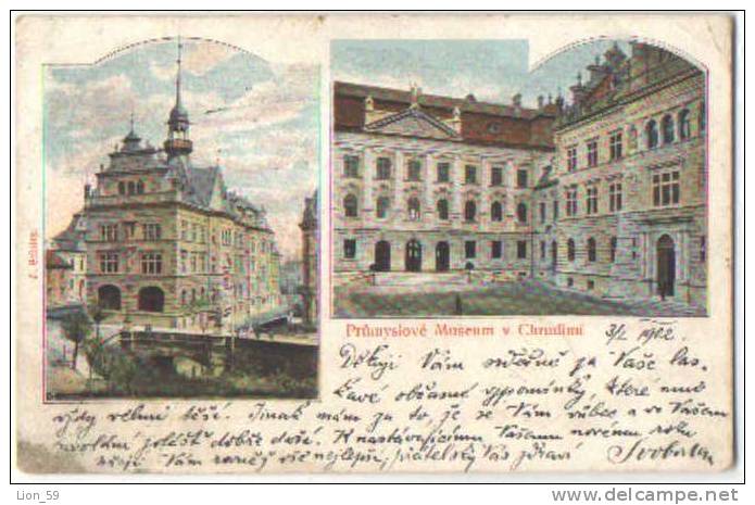 CHRUDIMI Town - PRUMYSLOVE MUSEUM V CHRUDIMI CZECH  AK Pc 1902 Austria Post To ROUSTCHOUK BULGARIEN /012008 - Museen