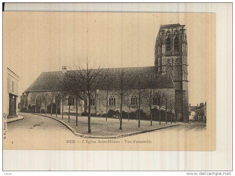 MER. - L'église Saint-Hilaire - Vue D'ensemble. - Mer