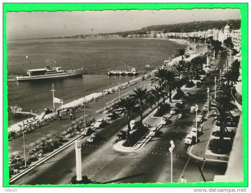 NICE (06) - LA PROMENADE DES ANGLAIS - ANIMÉE DE BATEAU & VIEILLES VOITURES - CIRCULÉE EN 1964 - ÉDITIONS D'ART MONTLUET - Places, Squares