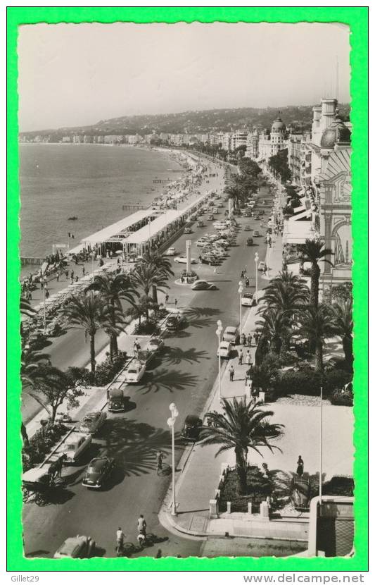 NICE (06) - LA PROMENADE DES ANGLAIS - ANIMÉE DE VIEILLES VOITURES - CIRCULÉE EN 1956 - ÉDITIONS MAR - - Places, Squares