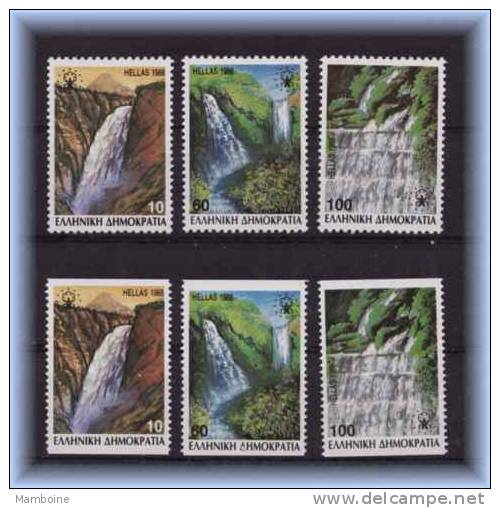 Grece - 1988 Cataractes  N°1676 / 1677 A / B  Neuf X X Serie Compl... - Unused Stamps