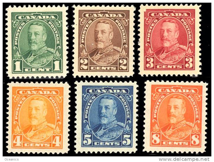 Canada (Scott No. 217-22 - George V) [*] Complet - Neufs