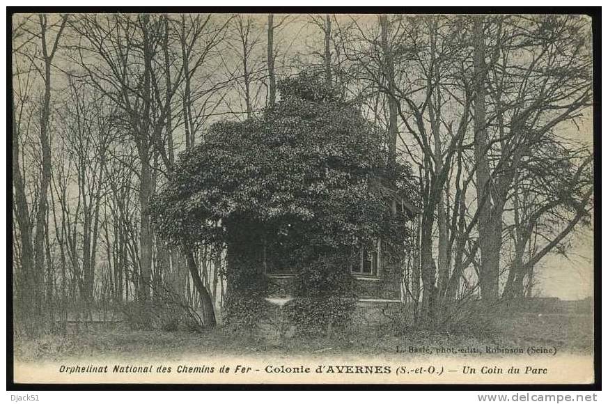 Orphelinat National Des Chemins De Fer - Colonie D'AVERNES - Un Coin Du Parc - Avernes