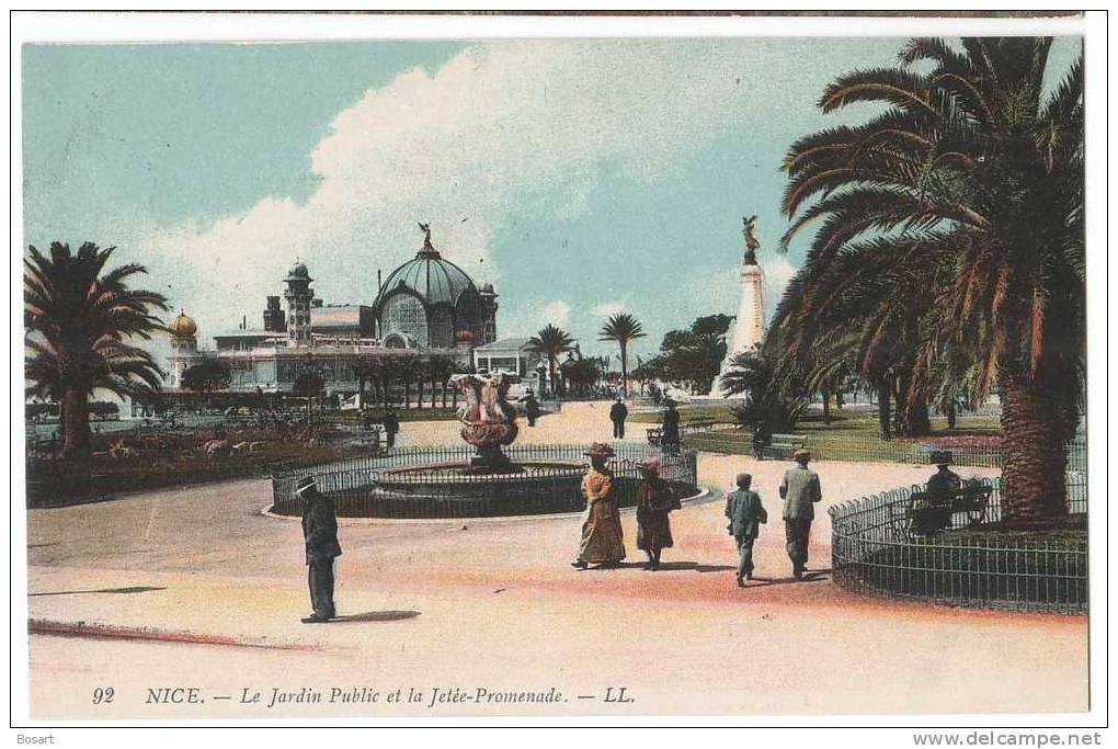 CPA France 06 Nice-Le Jardin Public Et La Jetée-Promenade-n°92.LL. - Places, Squares