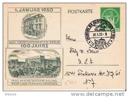 Bln107a/ P 22 OPD 100 Jahre Mit Passendem Sonderstempel 1.1.501949 - Postales - Usados