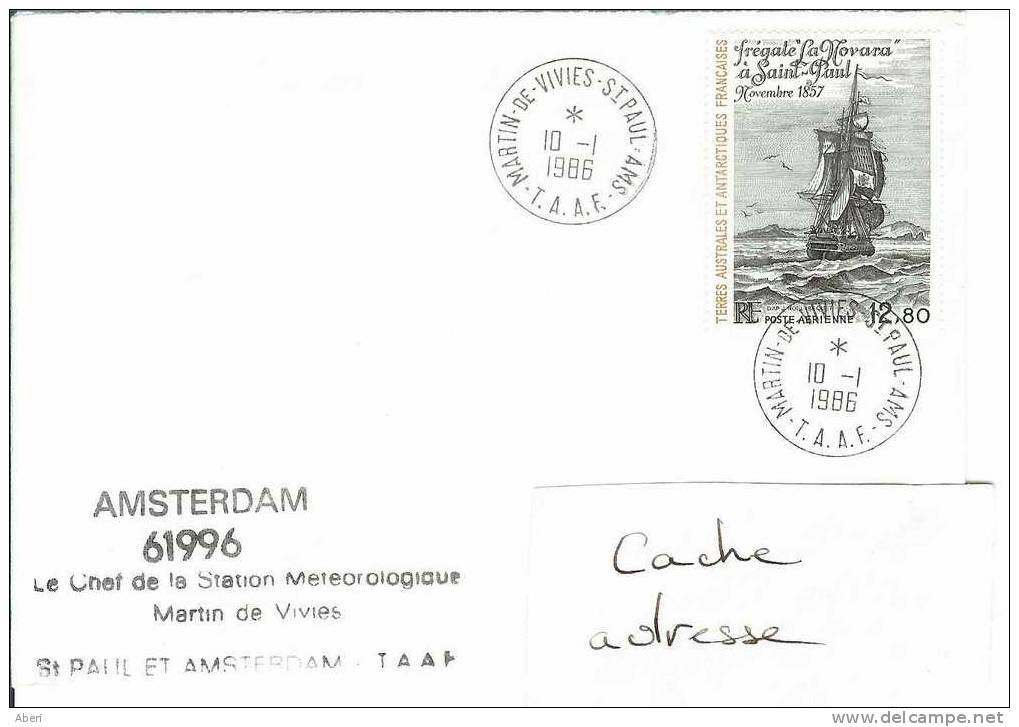 4041 PA 88 - St PAUL Et AMSTERDAM -  METEOROLOGIE - Briefe U. Dokumente