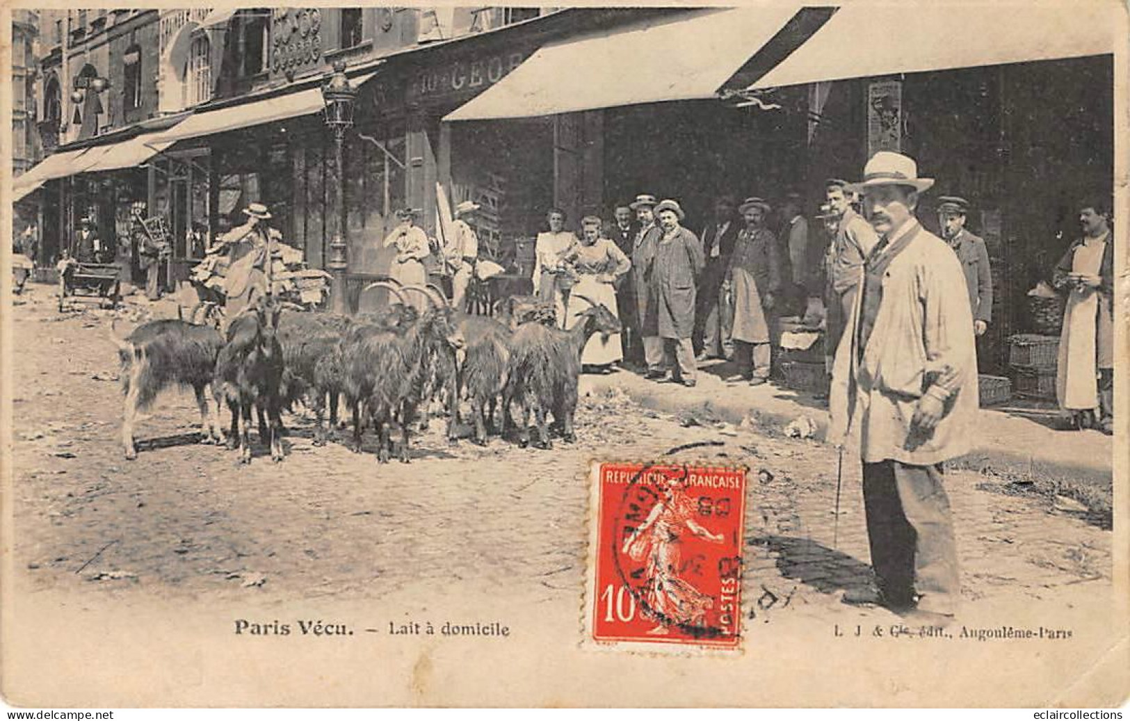 Paris  Vécu       75     .       Lait A Domicile..Chèvres  (voir Scan) - Petits Métiers à Paris