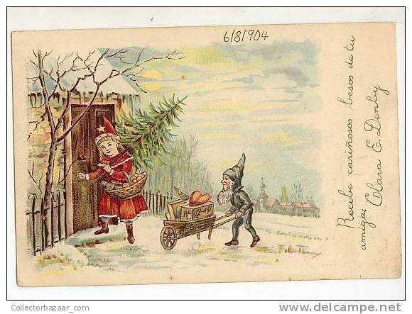 VINTAGE POSTCARD Ca1900 Christmas - Otros & Sin Clasificación