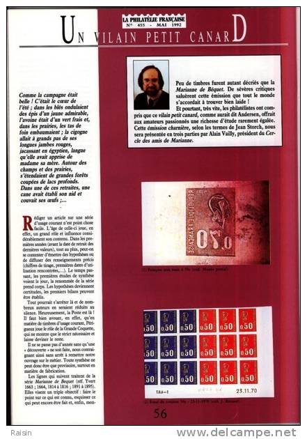 La Philatélie Française N°455 Mai 1992  Organe Officiel  TBE - Französisch (ab 1941)