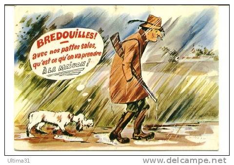 CPSM LA CHASSE BREDOUILLES Chasseur Fusil Chien  CIM 1970 - Hunting