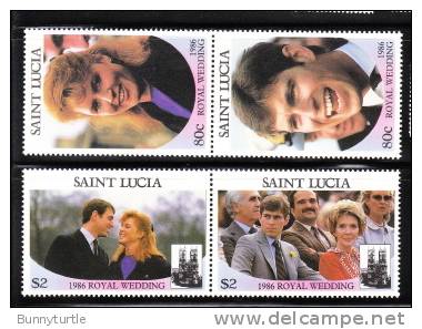 St Lucia 1986 Wedding Of Prince Andrew And Sarah Ferguson MNH - St.Lucia (1979-...)