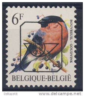 Belgie Belgique Belgium 1988 Mi 2347 YT 2294 Sc 1225 ** Pyrrhula Pyrrhula: Nothern Bullfinch / Bouvreuil Pivoine /Gimpel - Zangvogels