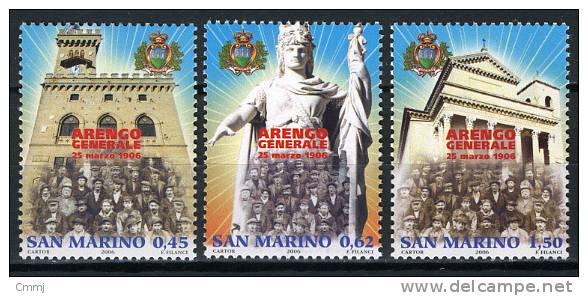 2006 - SAINT-MARIN - SAN MARINO - Sass. 2089/91 - New Mint  - ARENGO - Unused Stamps