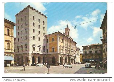 13753)cartolina Illustratoria  Rieti - Palazzo Comunale E Piazza Vitorio Emanuele II - Rieti