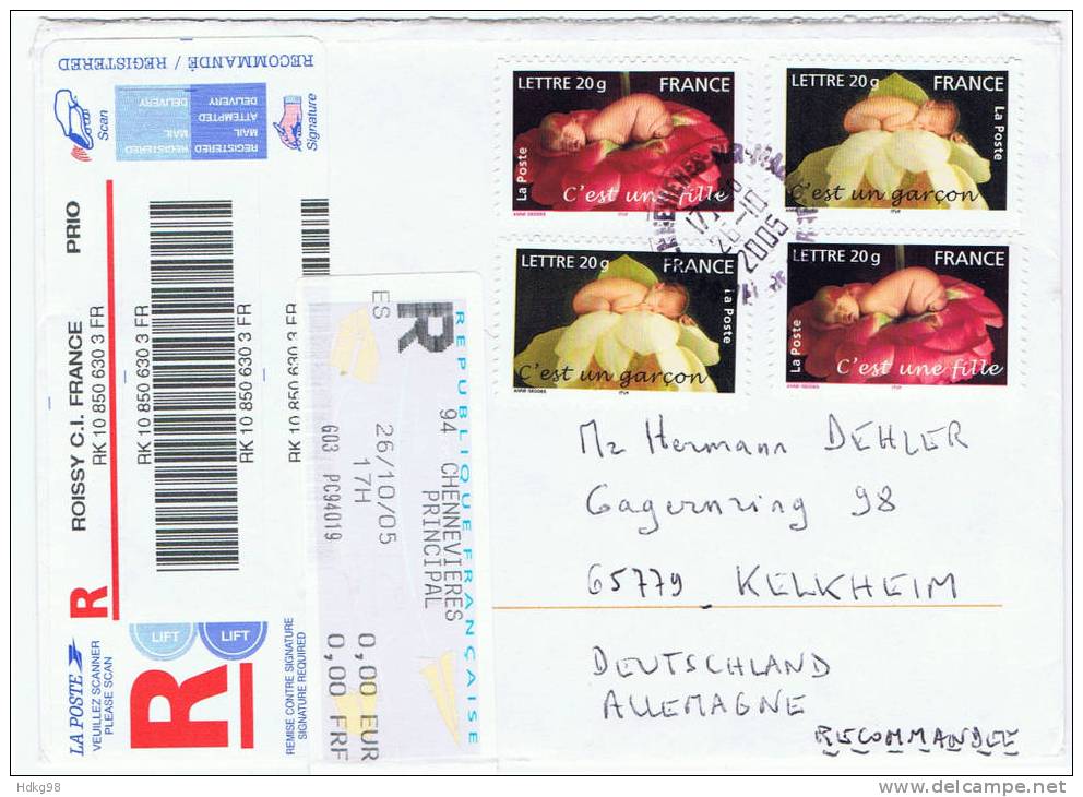 F Frankreich 2005 Mi 3957-58 I Aa (Brief) - Briefe U. Dokumente