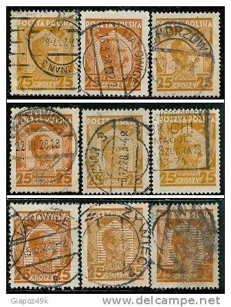 ● POLONIA - Repubblica - 1928  -  N. 339  Usati  -  Lotto  303 /04 /06 - Oblitérés