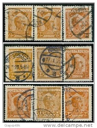● POLONIA - Repubblica - 1928  -  N. 339  Usati  -  Lotto  307 /08 /11 - Oblitérés