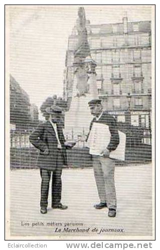 Les Petits Métiers Parisiens....Le Marchand  De Journaux - Straßenhandel Und Kleingewerbe