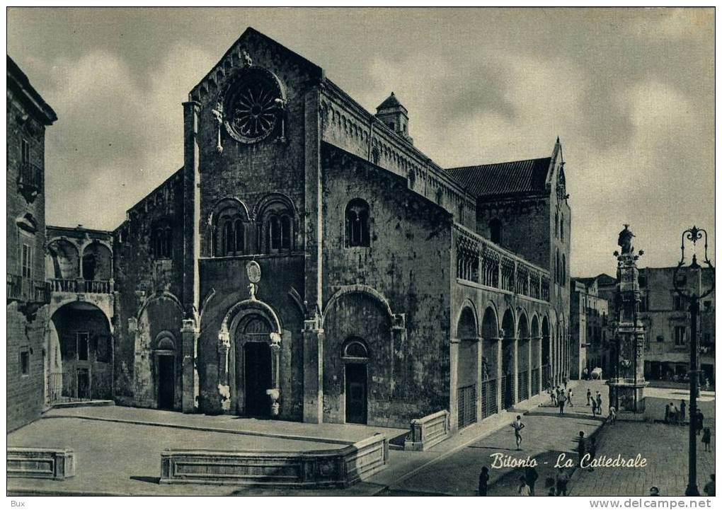 BITONTO  CATTEDRALE  PUGLIA BARI  NON VIAGGIATA  COME DA FOTO IMMAGINE  OPACA - Bitonto