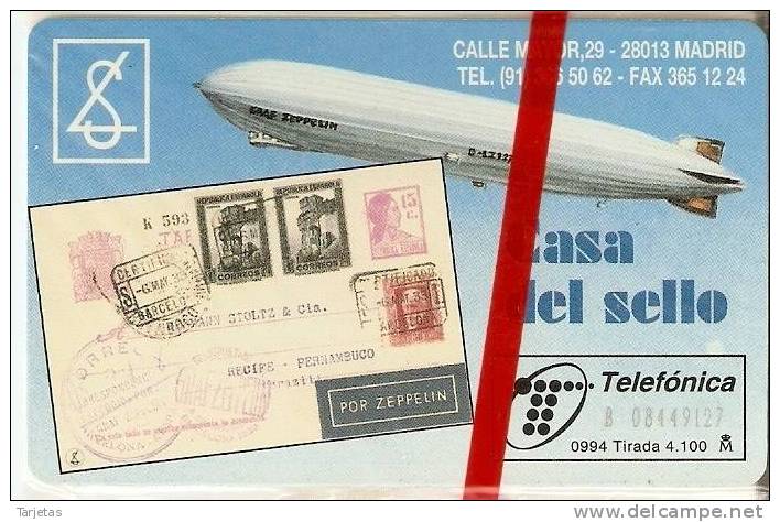 TARJETA DE ESPAÑA DE CASA DEL SELLODE TIRADA 4100  NUEVA-MINT (SELLO-STAMP) - Sellos & Monedas