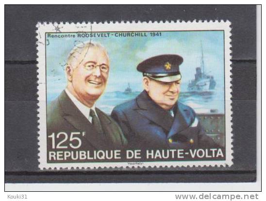 Haute-Volta YT 336 Obl : Churchill Avec Roosevelt - Sir Winston Churchill