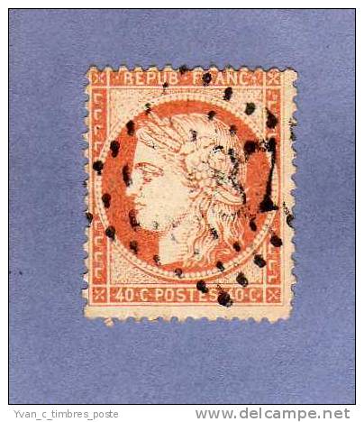 FRANCE TIMBRE N° 38 OBLITERE SIEGE DE PARIS 40C ORANGE - 1870 Belagerung Von Paris