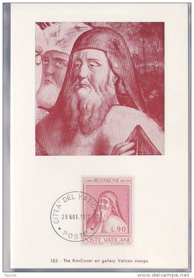 VATICAN CARTE MAXIMUM NUM.YVERT  550  500 ANS MORT DU CARDINAL BESSARIONE - Cartoline Maximum