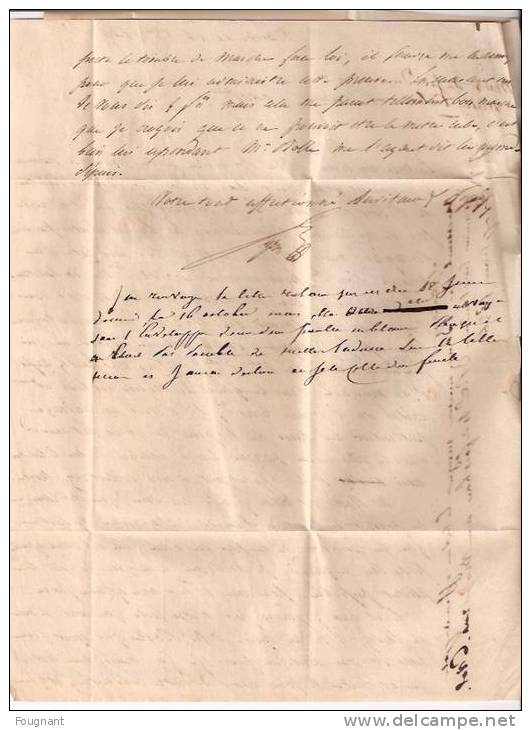 BELGIQUE:1844:Précurseur De MARCHE Pour BRUXELLES.Oblit.MARCHE Double Cercle.PP Encadré,Verso:Bruxelles(B Leu) - 1830-1849 (Belgica Independiente)