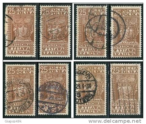 ● POLONIA - Repubblica - 1928  -  N. 349   Us. Serie Compl. -  Lotto  360 /62 /63 /64 - Oblitérés
