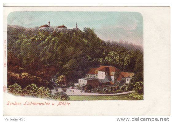 ALLEMAGNE..SCHLOSS LICHTENWALDE..DOS IMPLE..1900..PHOTO  PAUL FINK - Niederwiesa