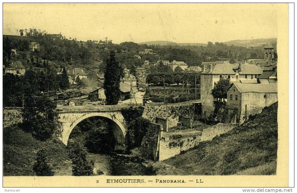 CPA...DE EYMOUTIERS...LA VILLE ET LE PONT... - Eymoutiers