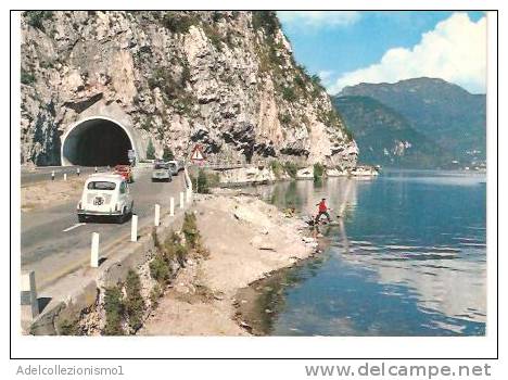 13771)cartolina Illustratoria  Lago D'iseo - Litoranea Sarnico - Catanzaro