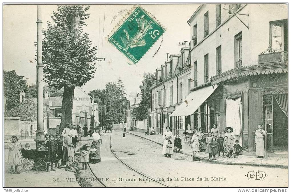 VILLEMOMBLE - Grande Rue,prise De La Place De La Mairie - Villemomble