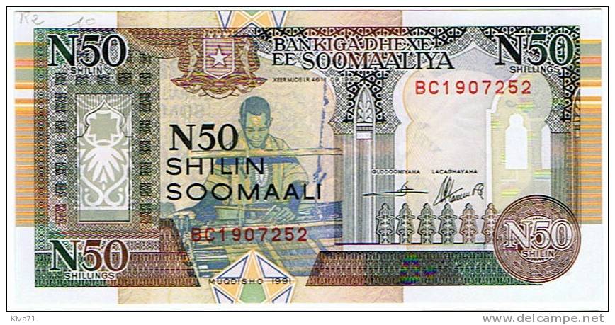 5O Shilin  "SOOMAALIYA"    PickR2   1991  UNC   Ble 71 - Somalia