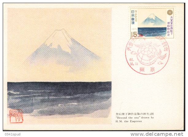 1971  Japon Japan Carte Maximum Volcans Volcano Vulcano - Vulkanen