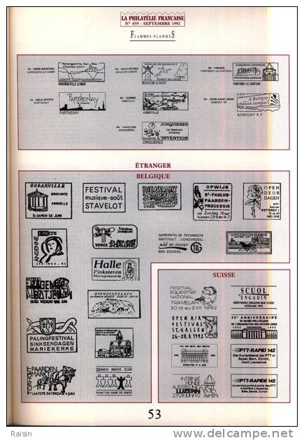 La Philatéie Française N°459 Sept. 1992 Organe Officiel  TBE - Französisch (ab 1941)