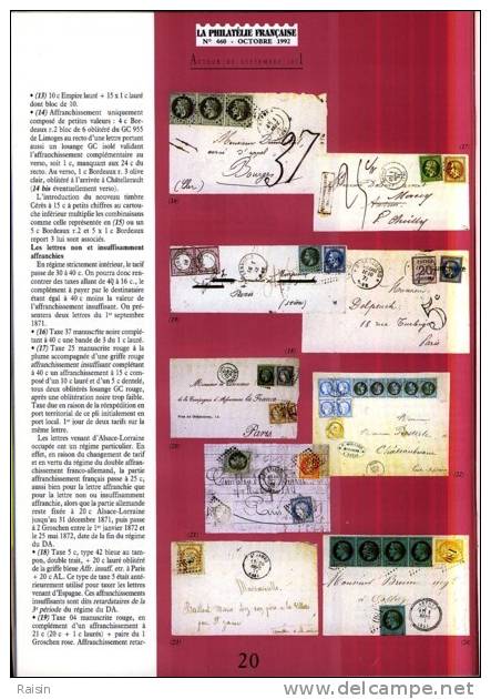 La Philatélie Française N°460 Octobre 1992  Organe Officiel  TBE - Français (àpd. 1941)