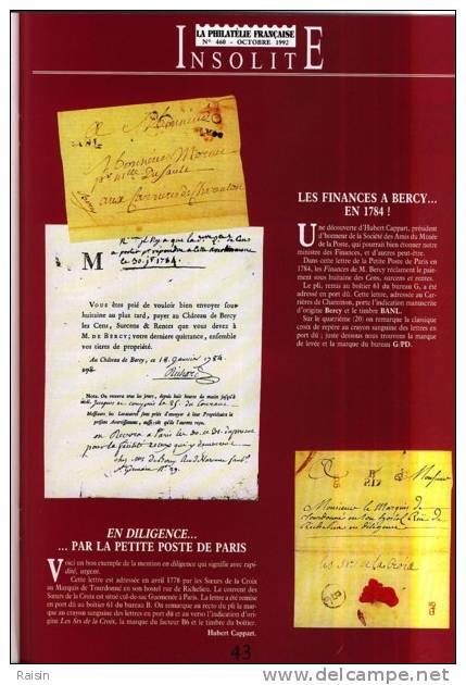 La Philatélie Française N°460 Octobre 1992  Organe Officiel  TBE - Francesi (dal 1941))