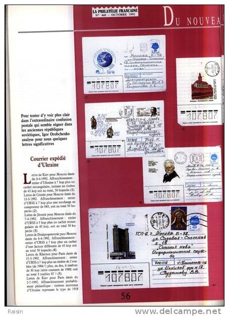 La Philatélie Française N°460 Octobre 1992  Organe Officiel  TBE