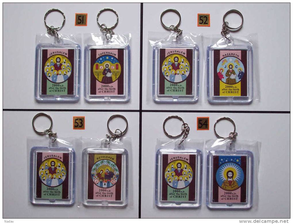 D672/1- Souvenir Key- Ring Chain With The Holy Land &ndash; Millenium ! - Key-rings