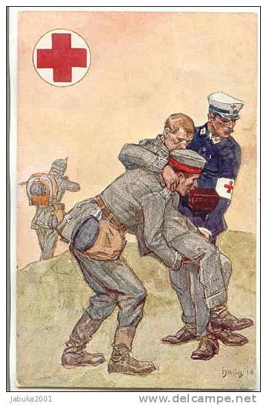 MILITARY WWI RED CROSS  NURSE MAN OLD POSTCARD  #011 - Croce Rossa